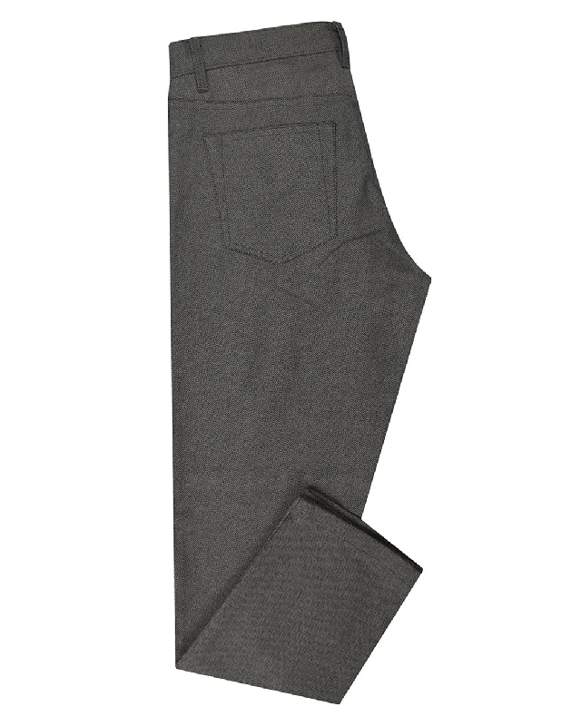 Grey Black Herringbone Pants