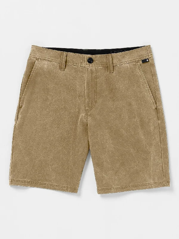 Stone Faded Hybrid Shorts - Dark Khaki