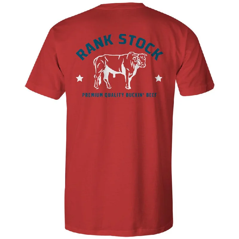 Charbray Rank Stock Logo T-shirt - Red/White/Blue