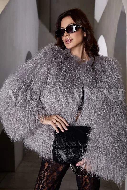 DINA Grey Mongolian Coat