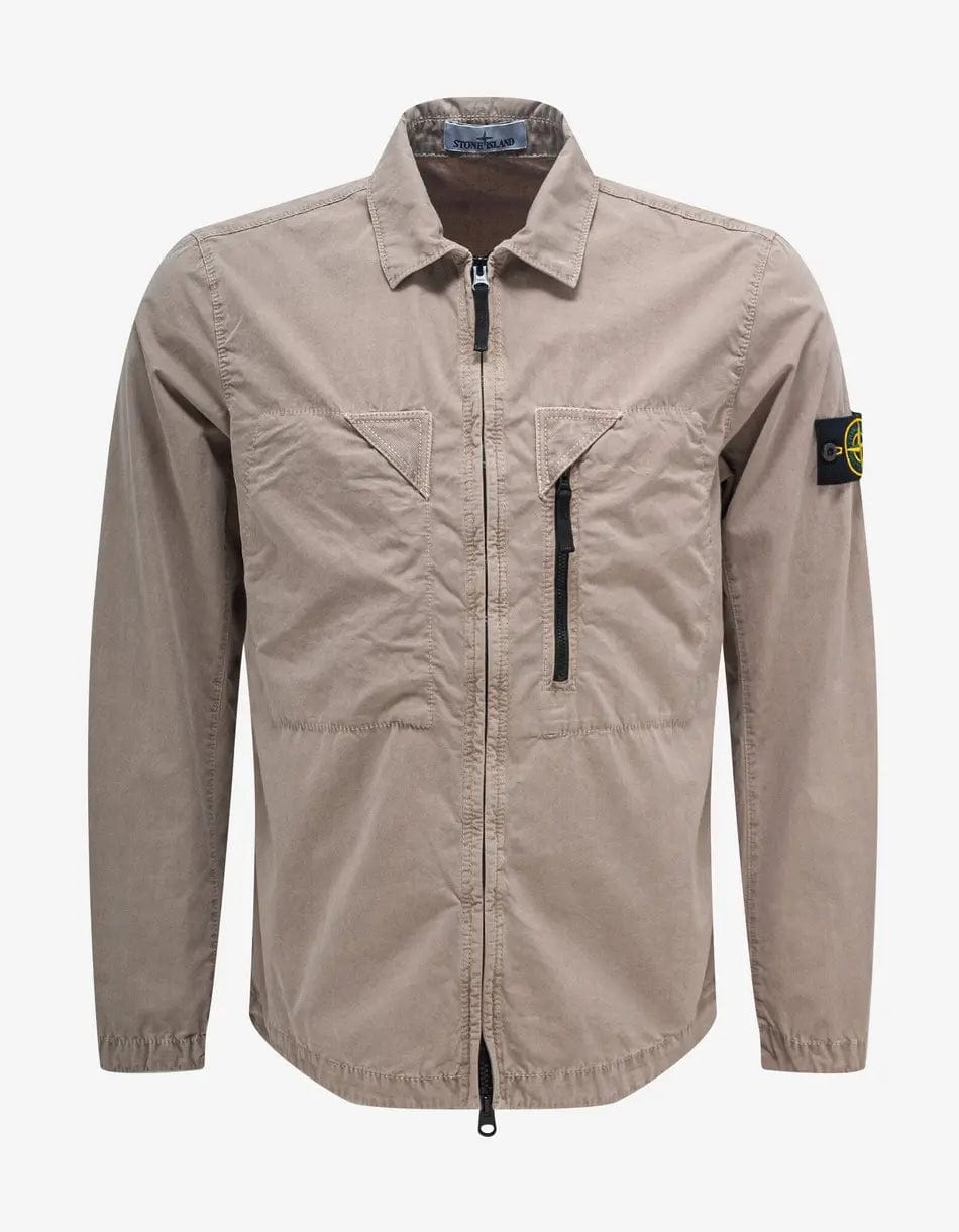 Stone Island Grey Old Treatment Overshirt