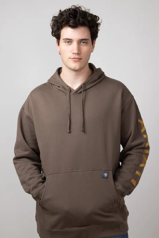 Ariat Rebar Graphic Hoodie for Men in Chocolate Chip | 10052867-CHOCLATECHIP