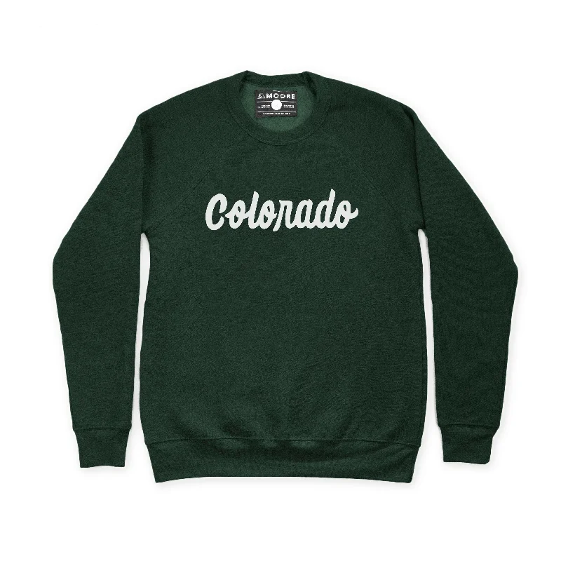 Colorado Script Crewneck-Forest