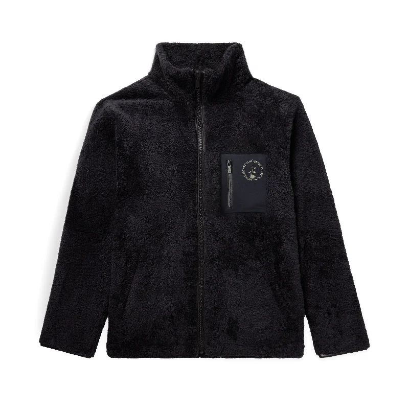 CIRCLE FLEECE JACKET - BLACK