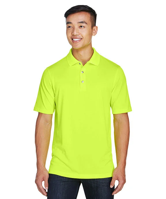 M345 - Harriton Mens Advantage Snag Protection Plus IL Snap Placket Polo Shirt | Safety Yellow