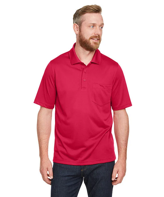 M348P - Harriton Mens Advantage Snag Protection Plus IL Pocket Polo Shirt | Red