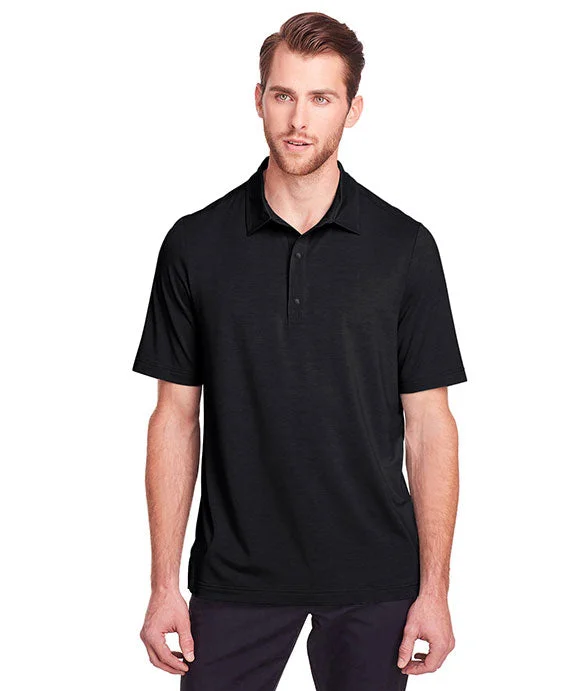 NE100 - North End Mens JAQ Snap-Up Stretch Performance Polo Shirt | Black