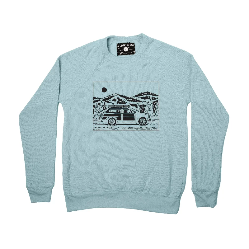 Ski Trip Crewneck-Blue Lagoon