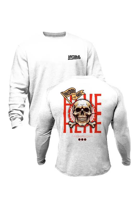 Untold Studios Gothic Freedom Skull Sweatshirt - White