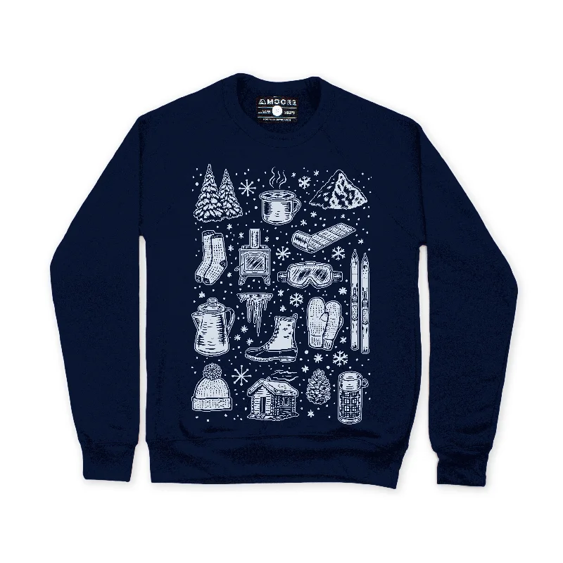 Winter Time Crewneck-Navy